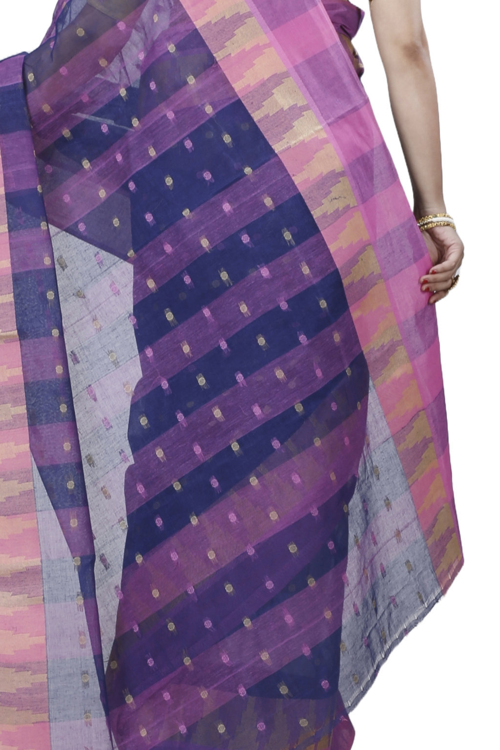 Naby Blue Pure Cotton Jamuna Tant Saree (1312)